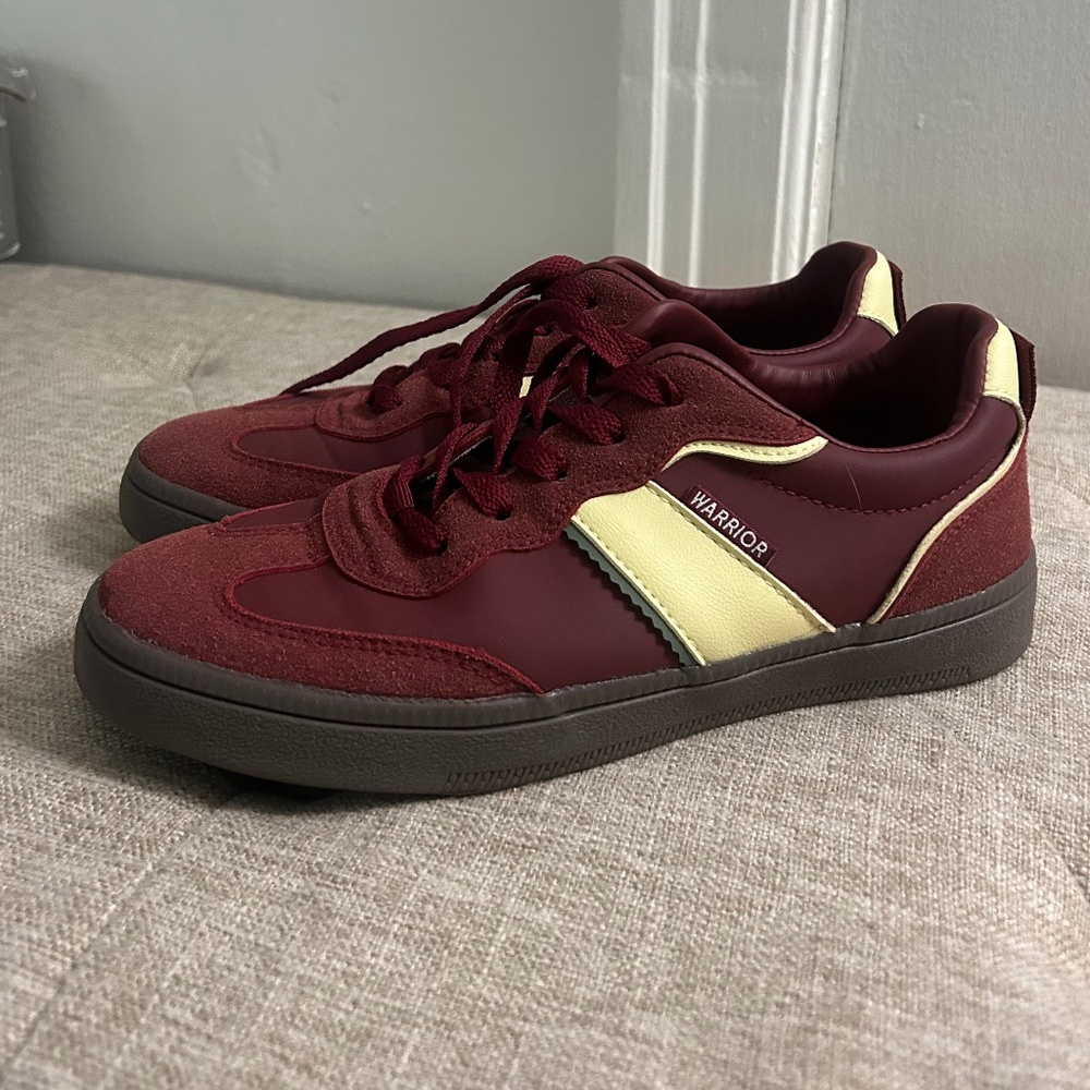 Burgundy sneakers